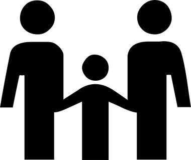 Günlük kullanım için minimalist siyah simge.