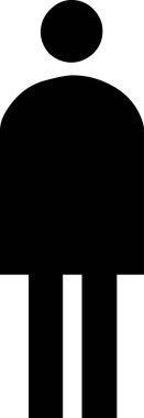 Günlük kullanım için minimalist siyah simge.