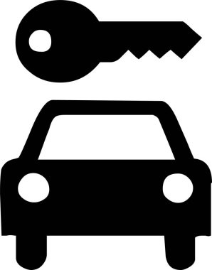 Günlük kullanım için minimalist siyah simge.