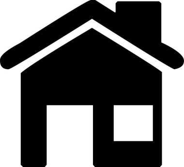 Günlük kullanım için minimalist siyah simge.