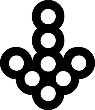 Günlük kullanım için minimalist siyah simge.