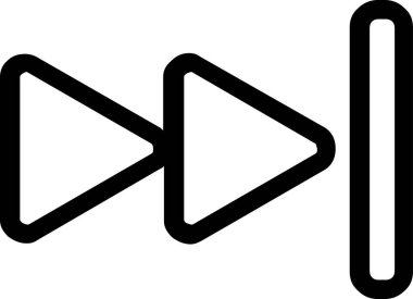 Günlük kullanım için minimalist siyah simge.