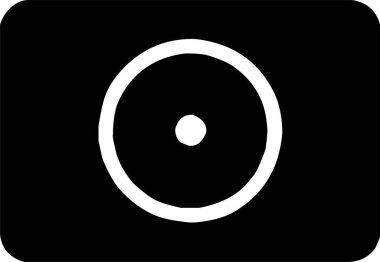 Günlük kullanım için minimalist siyah simge.