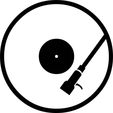 Günlük kullanım için minimalist siyah simge.