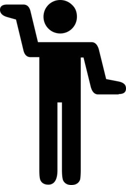 Günlük kullanım için minimalist siyah simge.