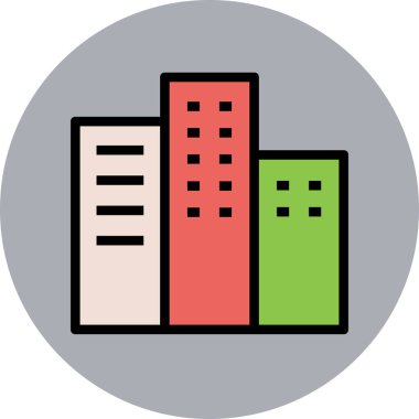 Modern mimar ve yapı ikonu kavramları.