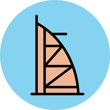 Modern mimar ve yapı ikonu kavramları.