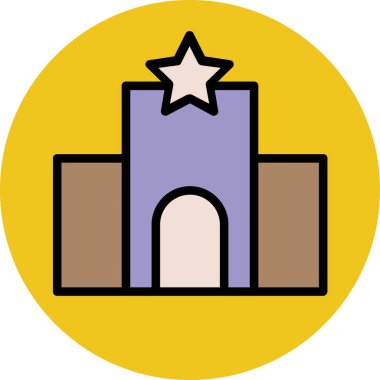 Modern mimar ve yapı ikonu kavramları.