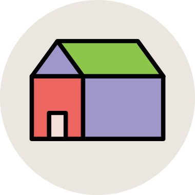 Modern mimar ve yapı ikonu kavramları.