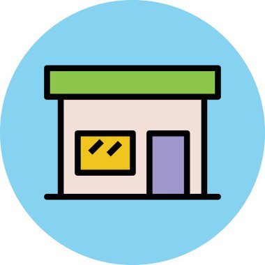 Modern mimar ve yapı ikonu kavramları.