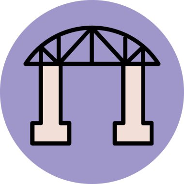 Modern mimar ve yapı ikonu kavramları.