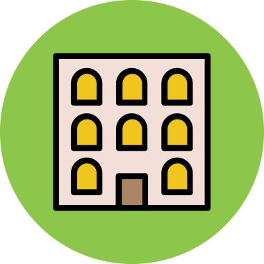 Modern mimar ve yapı ikonu kavramları.