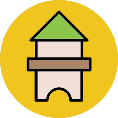 Modern mimar ve yapı ikonu kavramları.