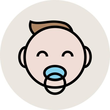 Modern şirin bebek simgesi kavramları.