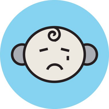 Modern şirin bebek simgesi kavramları.