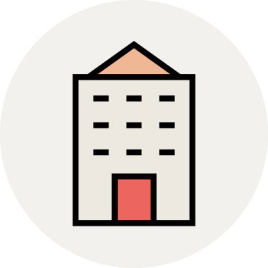 Modern otel ve restoran ikonu kavramları.