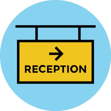 Modern otel ve restoran ikonu kavramları.