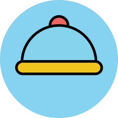 Modern otel ve restoran ikonu kavramları.