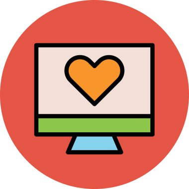 Modern aşk ve aşk ikonu kavramları.