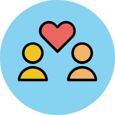 Modern düğün ikonu kavramları.