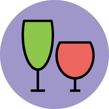 Modern düğün ikonu kavramları.