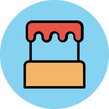 Modern yiyecek ikonu kavramları.