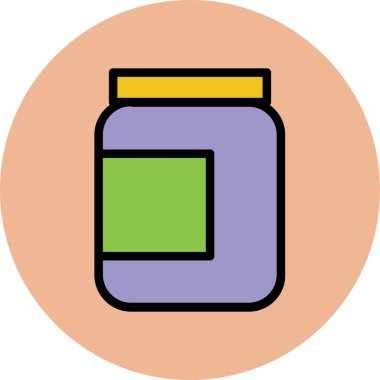 Modern yiyecek ikonu kavramları.