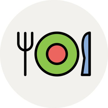 Modern yiyecek ikonu kavramları.