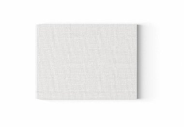 Model projeniz için uygun, düz duvara izole edilmiş çeşitli boş beyaz resim tuvali modeli.