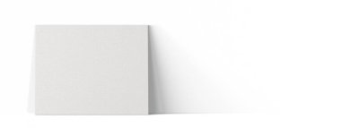 Boş beyaz tuvalin çeşitli modelleri sade zemin üzerinde izole edilmiş. Model projeniz için uygun..