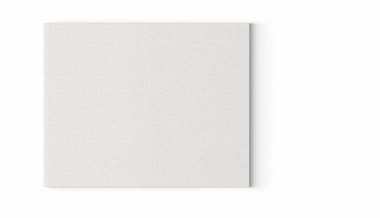 Model projeniz için uygun, düz duvara izole edilmiş çeşitli boş beyaz resim tuvali modeli.