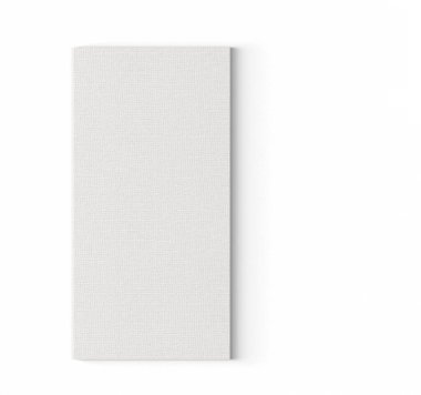 Model projeniz için uygun, düz duvara izole edilmiş çeşitli boş beyaz resim tuvali modeli.