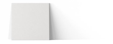 Boş beyaz tuvalin çeşitli modelleri sade zemin üzerinde izole edilmiş. Model projeniz için uygun..