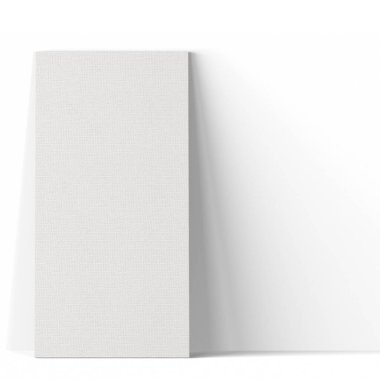 Model projeniz için uygun, düz duvara izole edilmiş çeşitli boş beyaz resim tuvali modeli.