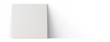 Boş beyaz tuvalin çeşitli modelleri sade zemin üzerinde izole edilmiş. Model projeniz için uygun..