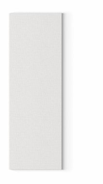 Model projeniz için uygun, düz duvara izole edilmiş çeşitli boş beyaz resim tuvali modeli.