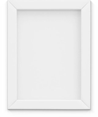 Sade arkaplanda izole edilmiş beyaz resim çerçevesini kapat.