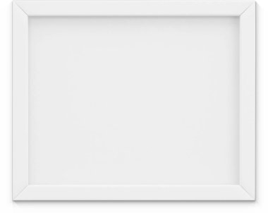 Sade arkaplanda izole edilmiş beyaz manzara fotoğraf çerçevesini kapat.