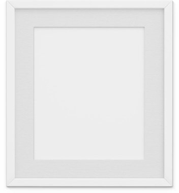 Sade arkaplanda izole edilmiş beyaz resim çerçevesini kapat.