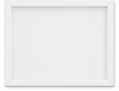 Sade arkaplanda izole edilmiş beyaz manzara fotoğraf çerçevesini kapat.