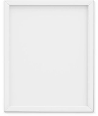 Sade arkaplanda izole edilmiş beyaz resim çerçevesini kapat.