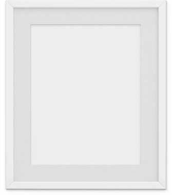 Sade arkaplanda izole edilmiş beyaz resim çerçevesini kapat.