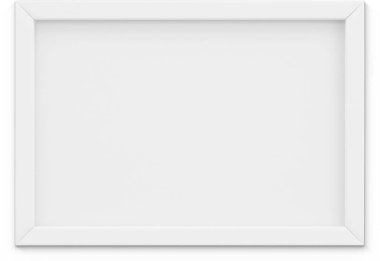Sade arkaplanda izole edilmiş beyaz manzara fotoğraf çerçevesini kapat.