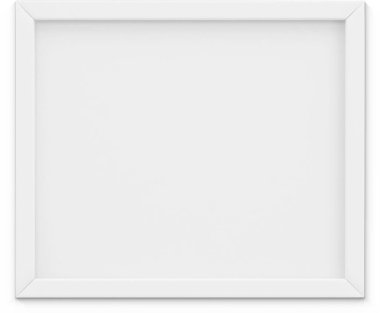 Sade arkaplanda izole edilmiş beyaz manzara fotoğraf çerçevesini kapat.