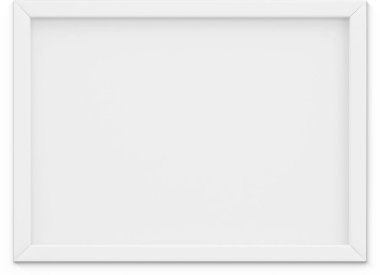 Sade arkaplanda izole edilmiş beyaz manzara fotoğraf çerçevesini kapat.