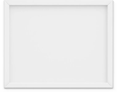 Sade arkaplanda izole edilmiş beyaz manzara fotoğraf çerçevesini kapat.