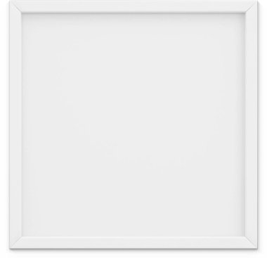 Sade arkaplanda izole edilmiş boş beyaz kare fotoğraf çerçevesini kapat.