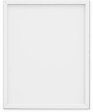 Sade arkaplanda izole edilmiş beyaz resim çerçevesini kapat.