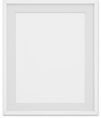 Sade arkaplanda izole edilmiş beyaz resim çerçevesini kapat.