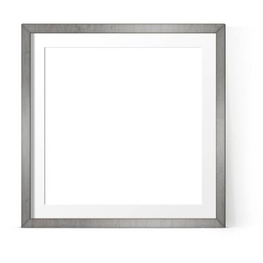 Sade arkaplanda izole edilmiş gümüş duvar çerçevesinin boş biçimi, varlık elemanlarınıza uygundur.